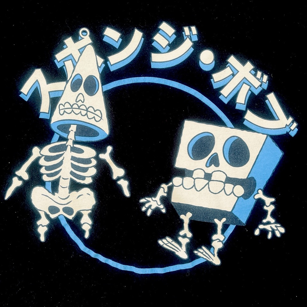 SpongeBob SquarePants and Patrick Japanese Black Medium T-shirt